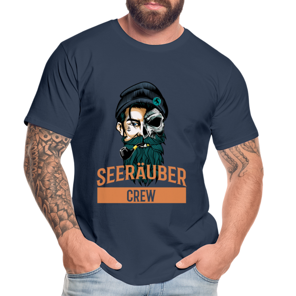 Seeräuber Crew - Männer Premium Bio T-Shirt - Navy